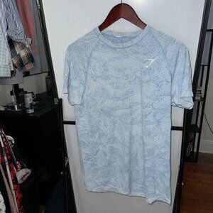 Gymshark Light Blue Short Sleeve Shirt (Size M)